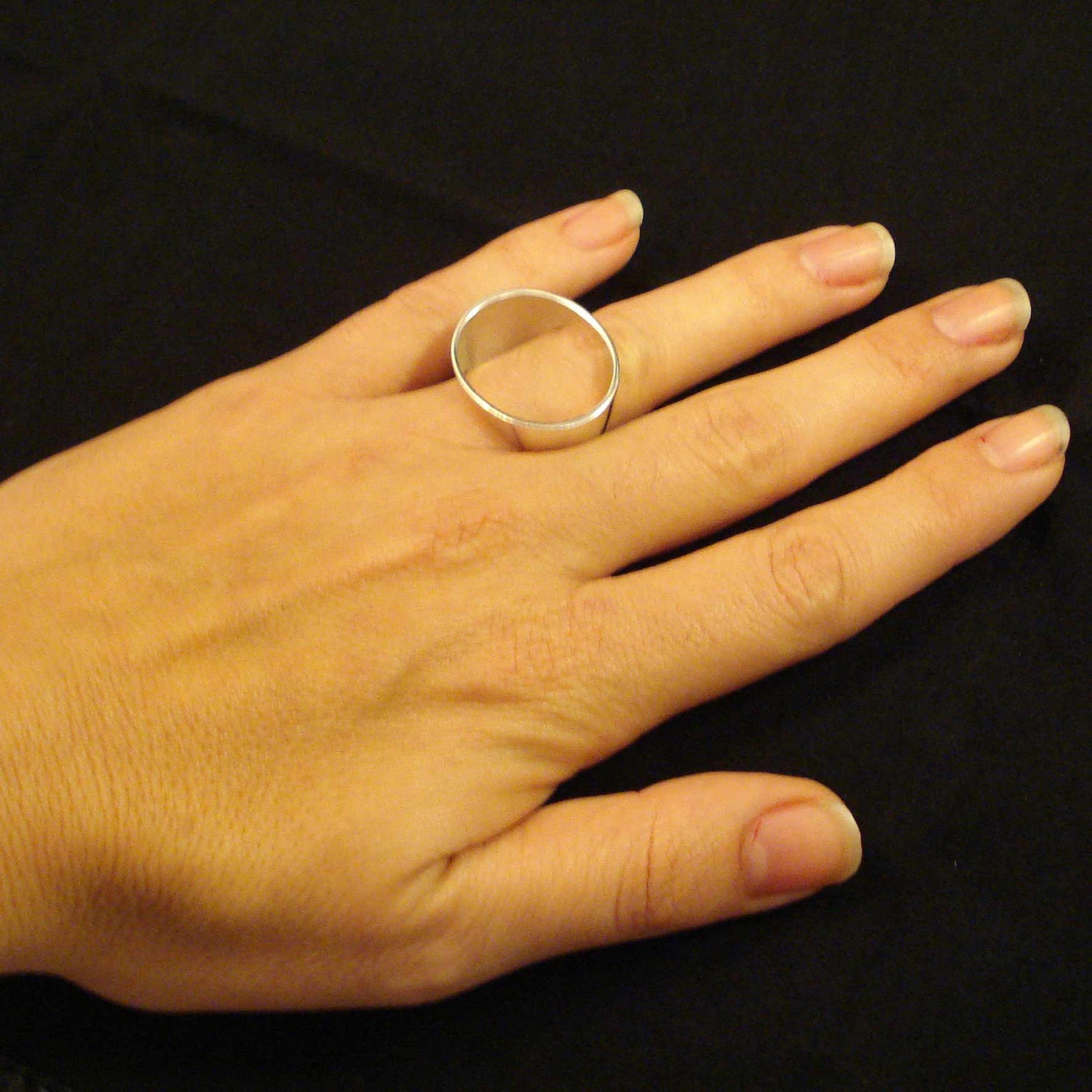 Sterling Silver Open Oval Ring