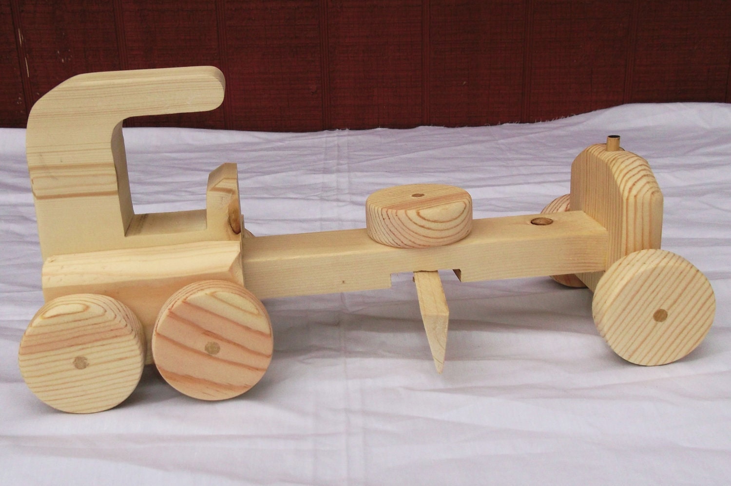 Wooden Earth Mover with rotating blade