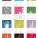 2012 Recycled Paper Floral wall calendar