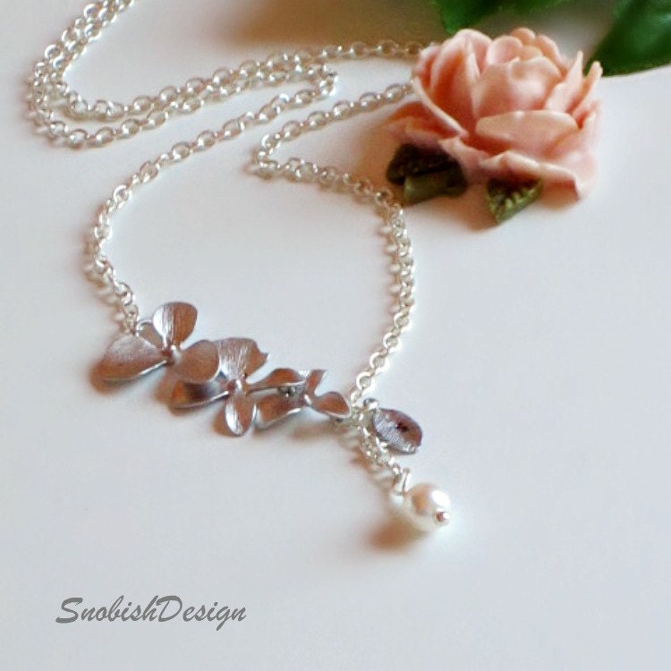 Personalized Jewelry Initial Necklace Aquamarine by SnobishDesign