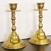 Vintage Brass Candlesticks, Hollywood Regency