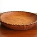 Vintage wooden bowl, pyrography