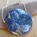 lapiz lazuli DOT blue and pyrite sterling necklace