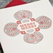Sale - Letterpress Holiday Card Set - 6 Polish Folk Art Inspired Merry, Merry Cards