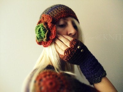 Winter Garden Hat and Gloves Set