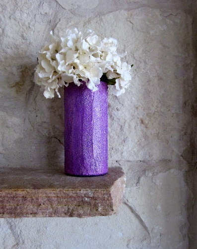 Purple Decor Vase Purple glitter Festive Grape Home Decor