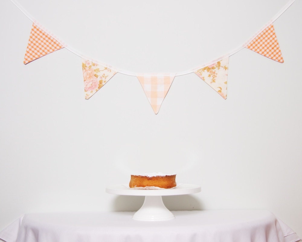 Good Will Bunting Peaches and Cream Vintage Fabric
