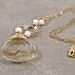 Crystal Quartz and Gold Necklace