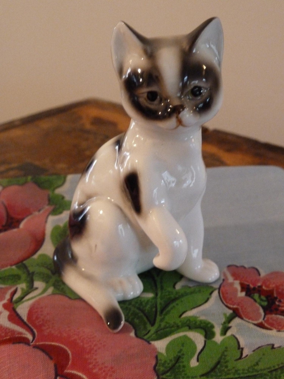 Porcelain Cat Figurine