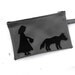 Red Riding Hood and Wolf Gray Vinyl Wristlet