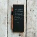 Chalkboard Tablet: Reclaimed wood and leather.