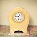 retro modern photograph - Tickety Tock 8x8 Print - butter yellow vintage clock quirky minimal photography
