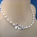 Wedding Jewelry Cassandra Pearl and Orchid Bridal Necklace
