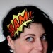 BAM Comic Headband Yellow and Orange Embroidered Headpiece