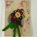 Vintage 1940s Felt Corsage  Brooch from Vintage Felt  made from Original 1940s Patterns