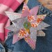 Vintage Quilt Scrap "Bloomin' Love" Flower Brooch
