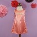 Girls Dress - Age 2 - Coral Satin and Lace Pinafore Dress