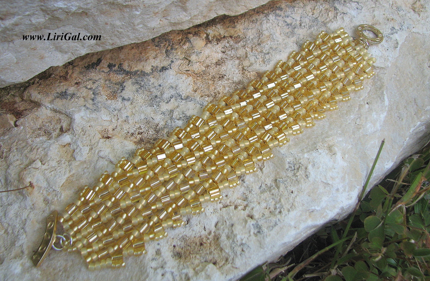 Gold  Herringbone bracelet