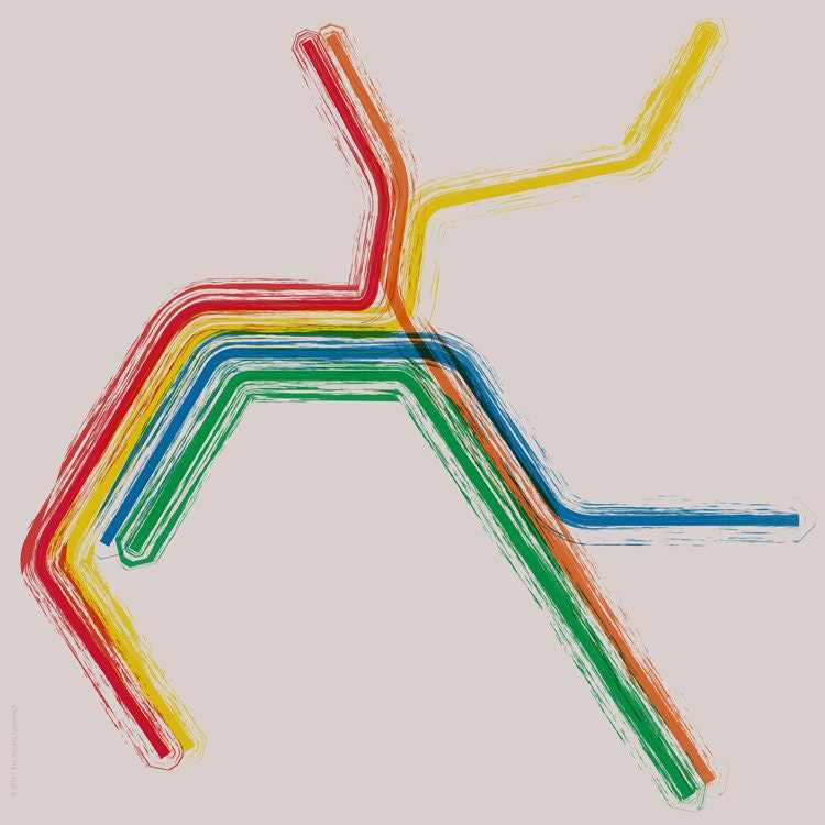 Bay Area BART Map Cafe Mount - 12x12