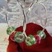 Christmas Hoop Earrings with Pandora Style Beads