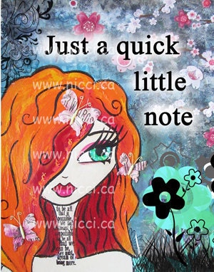 Greeting Card by a Glitzy Gal ... "Just a quick note"
