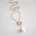 Flower Necklace Teardrop Necklace Swarovski by SnobishDesign