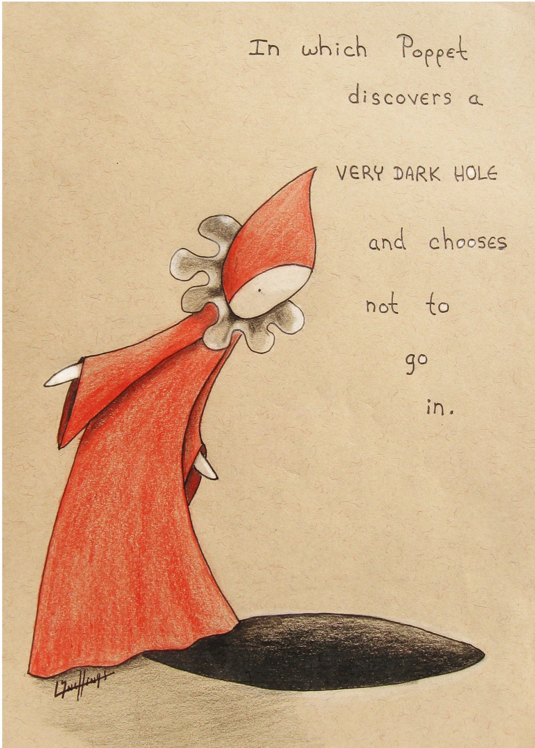 In Which Poppet Finds a Hole-Digital Print-Lisa Snellings