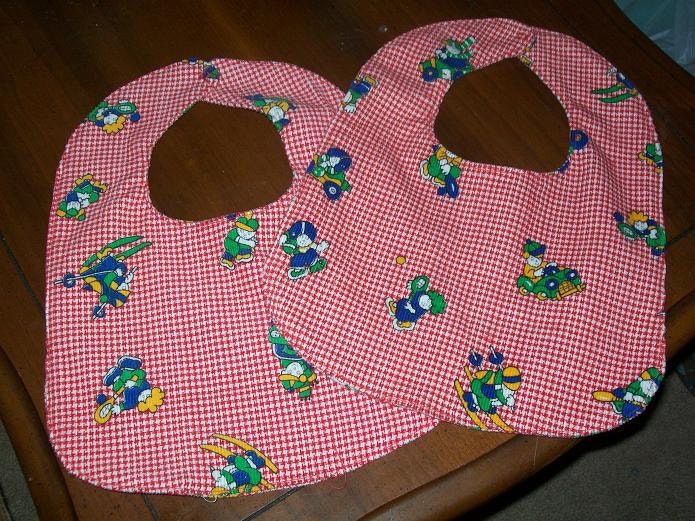 Baby Bibs Set of 2 in Red for Boys