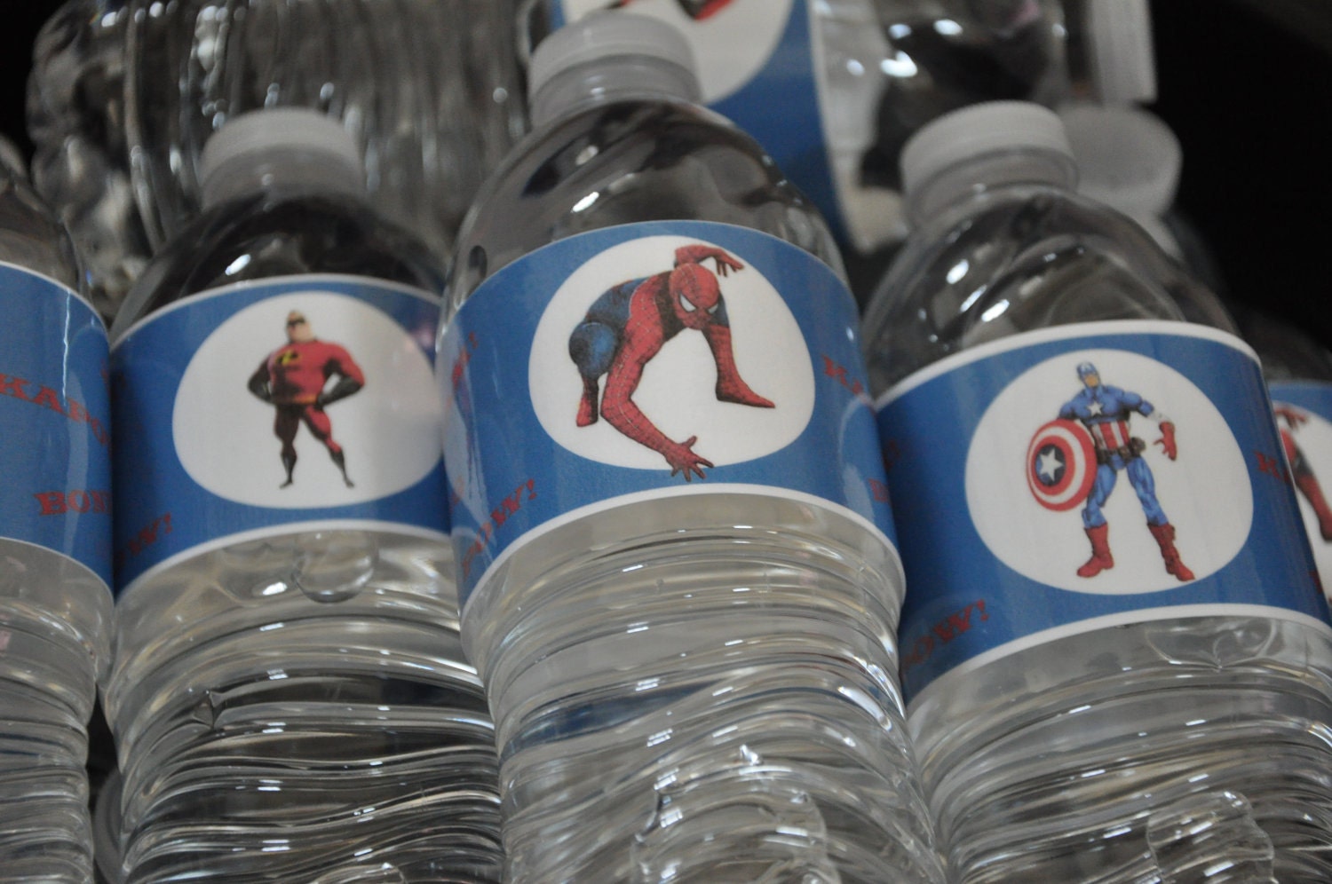 Water Bottle Labels:  Super Hero