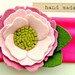 Peony Felt Flower Headband . Summer Peony . Pink . Hair Accessories
