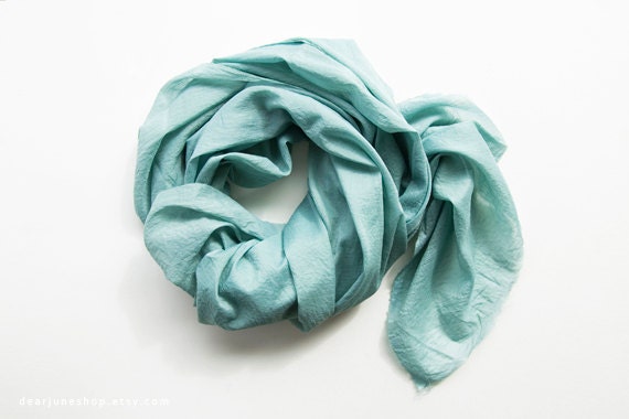 OLIVE - hand dyed cotton scarf. Oversized, lightweight wrap, shawl. Fashion, women accessories. Valentine's gift.