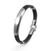 Rubber and Stainless Steel Men Bracelet