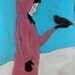 Girl holding bird in hand 8X10 print - Sweet Bird of Youth