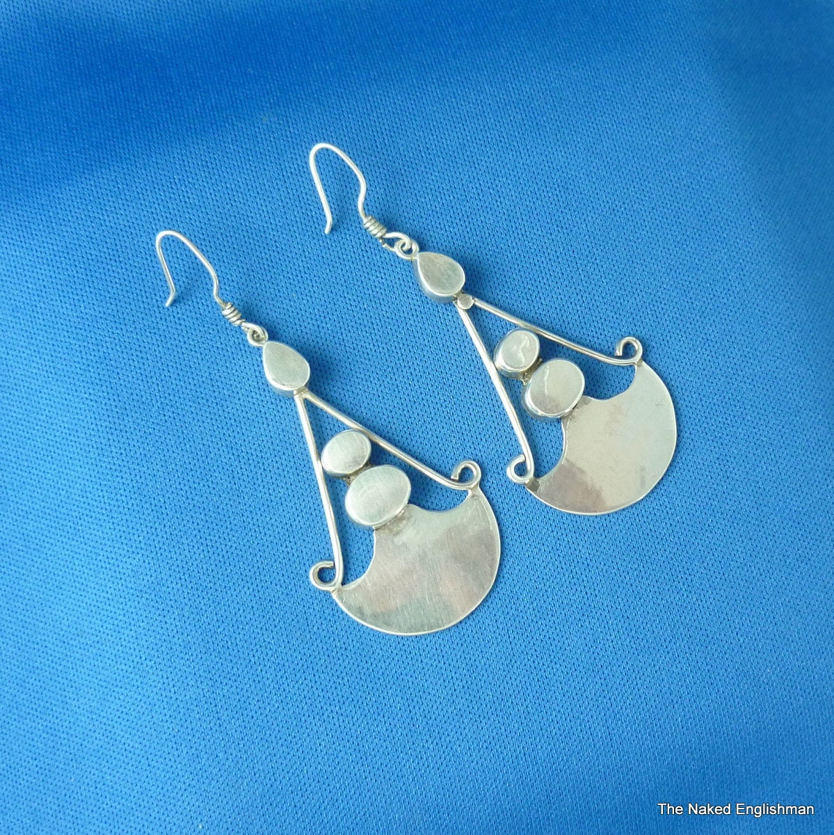 SALE Vintage hand made sterling hook earrings