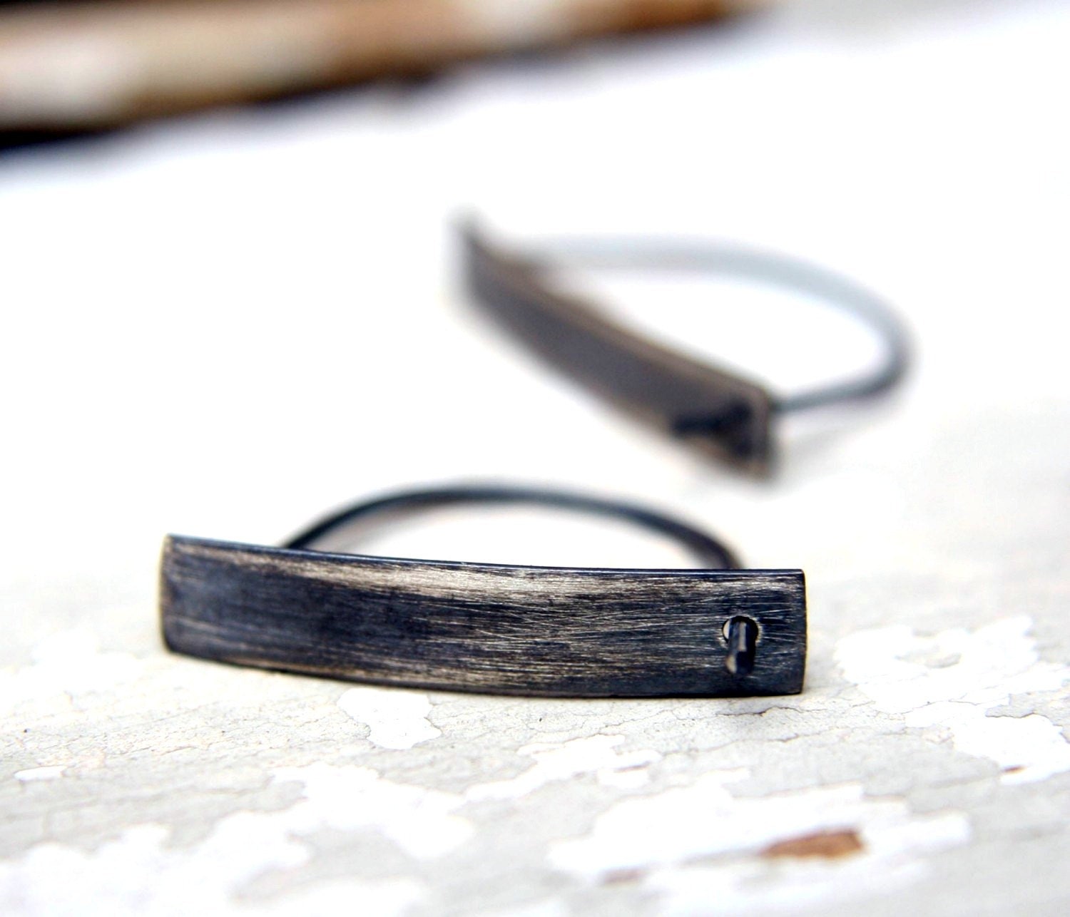 ON SALE 15% OFF Small Post Earrings in Oxidized Sterling Silver