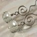 AAA Green Amethyst and Sterling Silver Earrings - Dew Drops