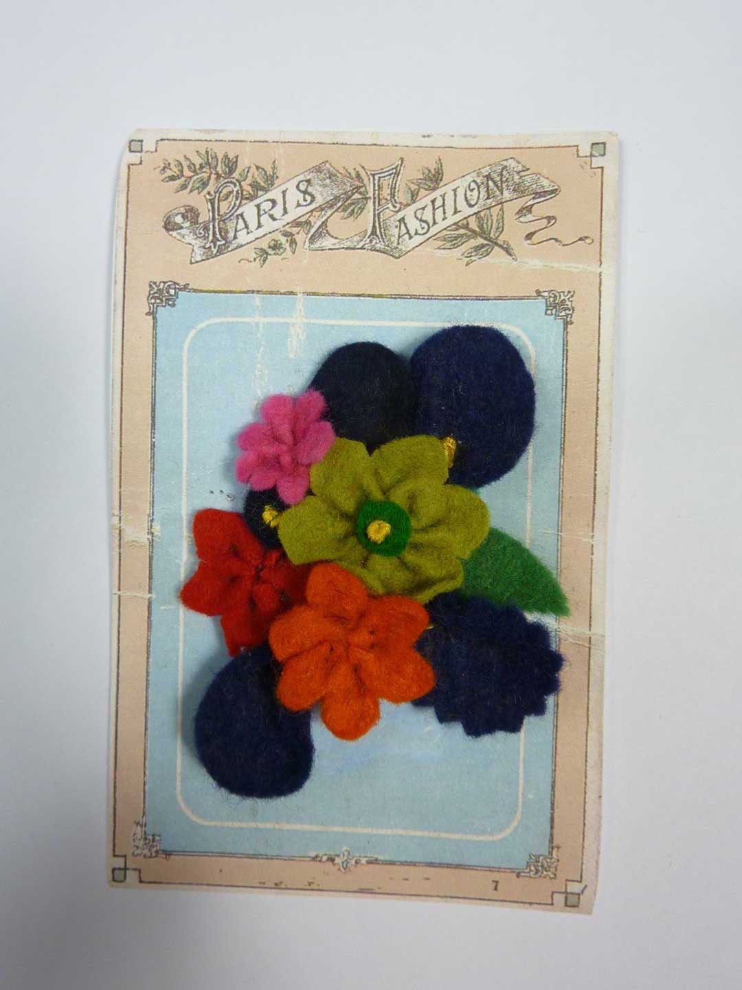 Vintage 1940s Felt Corsage  Brooch from Vintage Felt  made from Original 1940s Patterns