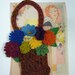 Vintage 1940s Felt Corsage  Brooch from Vintage Felt  made from Original 1940s Patterns