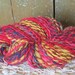 Handspun hand dyed llama wool blend
