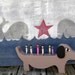 Dachshund Dog Crayon Holder, Wood, Hand painted