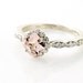 14K Asscher Morganite Diamond Engagement Ring Custom Bridal Jewelry