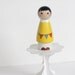 Birthday Girl in Yellow Wood Doll