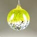 Blown Glass Christmas Ornament Suncatcher Ball Yellow Blossom Blown Glass Christmas Ornament Suncatcher Ball Yellow Blossom