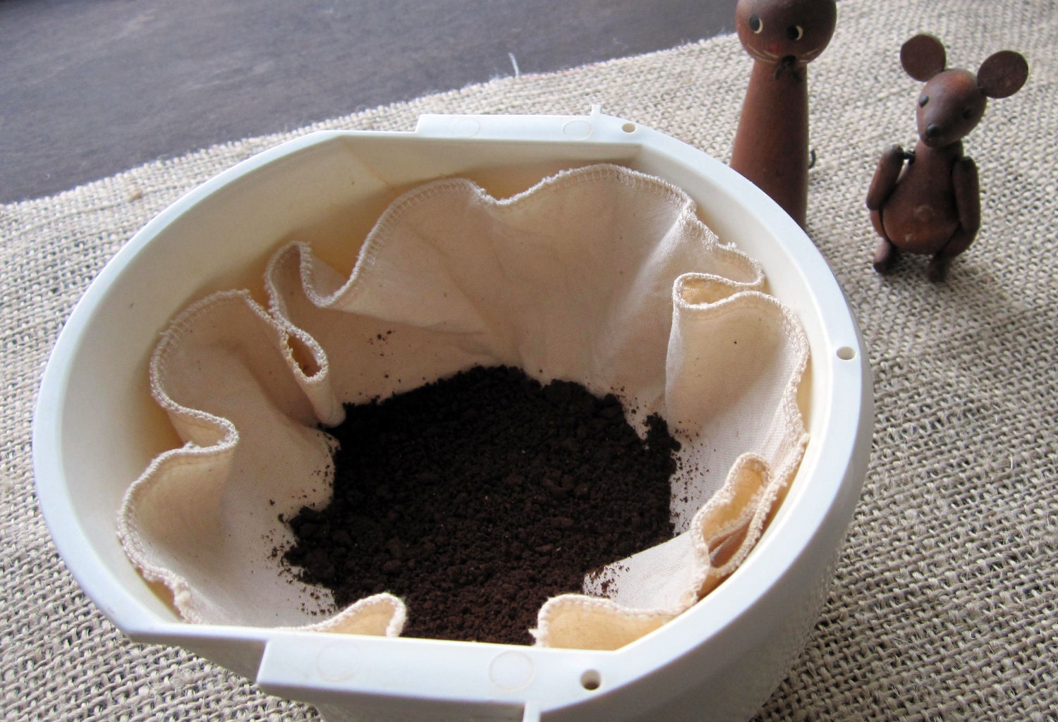 Reusable Organic Coffee Filters Cotton Round Set of 2