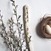 Simple Leaf Stamped Porcelain Plant Markers Set of FOUR, Choose Your Own Varieties