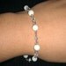 Pearl shell and Crystal Glass Bicone Bracelet by JellyBeanPirates from etsy.com
