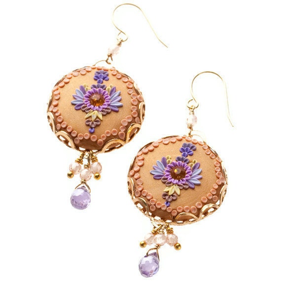 blushing cheeks - divine dangle earrings