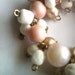 beaded necklace, shabby chic style, feminine jewelry, beaded jewelry, pink and white jewelry, vintage inspired, repurposed jewelry