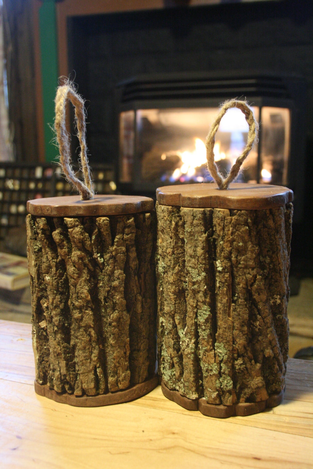 Handcrafted bark container