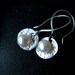 Pearl Silver Dangle Earrings Hammered Sterling by ChristianJessie from etsy.com